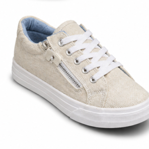 Basket Enfant Beige à Lacets & Fermeture Zip