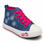 Basket Montante Fille Bleu & Rose