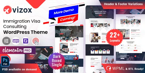 Vizox – Immigration Visa WordPress Theme